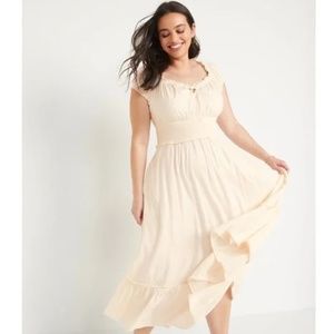 Old Navy Bohemian Prairie Cotton Dress - Cream Colored - Women’s XL